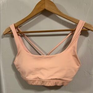 Athleta Light Pink/peach  Strappy Sports Bra